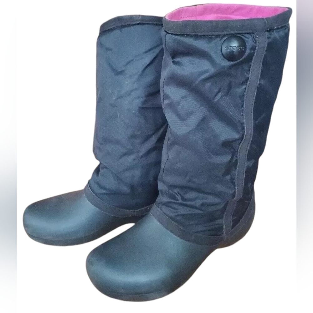 Crocs CLAIRE Women's Insulated Waterproof Rain Snow Pull On BOOTS